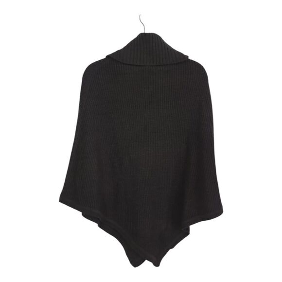 NWT Michael Kors Charcoal Knit Poncho OS - Picture 3 of 8